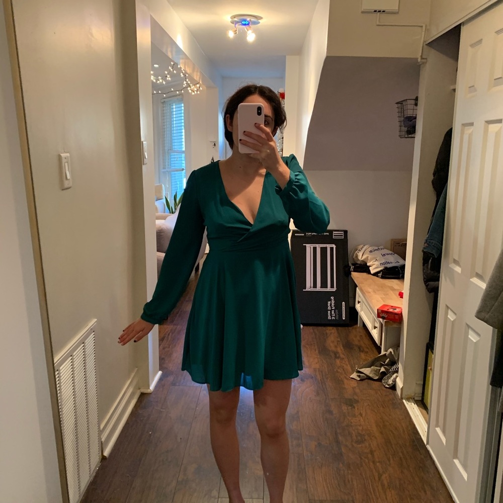 Emerald green Express dress